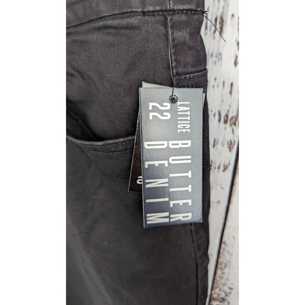 Avenue Lattice Butter Jeans High Rise Skinny Black Women's Size 22 Black - Picture 6 of 6